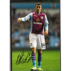 Signed photo of Matthew Lowton the Aston Villa footballer.